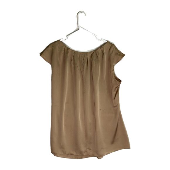 Worthington Tan Satin Sleeveless Blouse, Size 2X - Picture 3 of 6